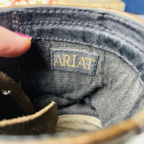 ARIAT MEN'S HERITAGE LACER WESTERN BOOTS ROUND TOE Size 10 - Picture 9 of 10